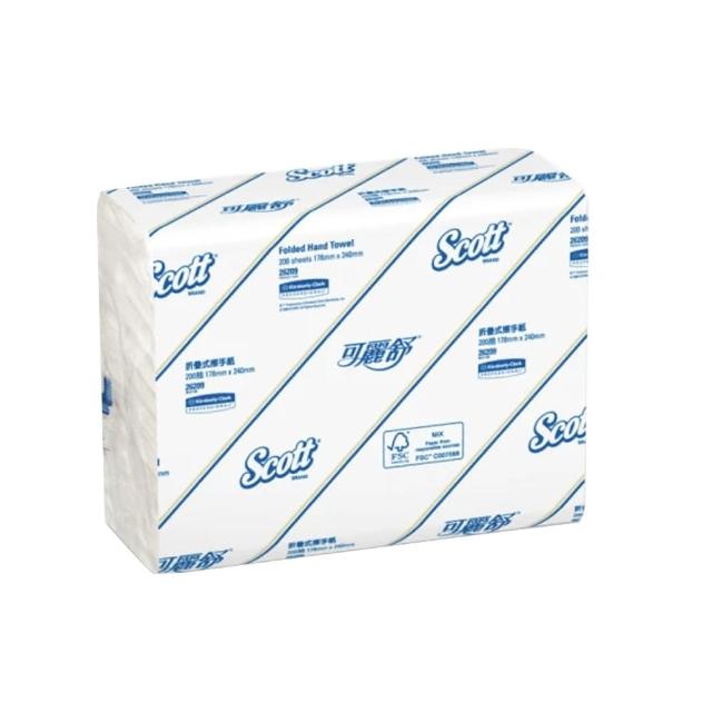 【可麗舒】商用-擦手紙經濟包200抽X20包/箱