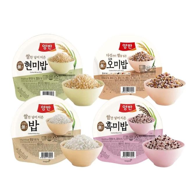 即期品【韓味不二】韓國原裝即食米飯5入組(白米飯/玄米飯/黑米飯/五米飯)