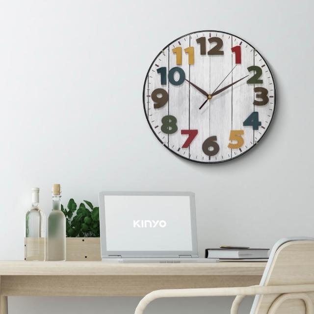 【KINYO】立體彩色聖誕節北歐掛鐘 時鐘 Wall Clock(CL-201)