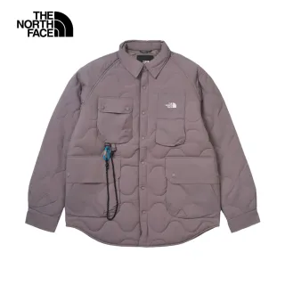 【The North Face 官方旗艦】北面UE男款紫色DWR防潑水多口袋設計鋪棉外套｜5JU41LO