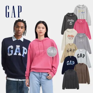 【GAP】男女裝 Logo印花/拼接/小熊布章/刺繡刷毛大學T帽T-多款可選(636009&636659&637868&604270&604288)