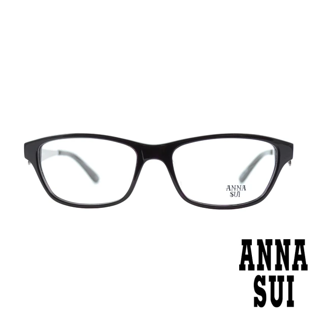 ANNA SUI 安娜蘇 日系個性蝴蝶精雕造型光學眼鏡-黑/紫(AS537-785)