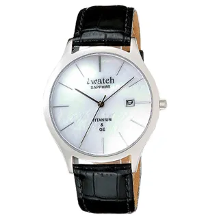 【iwatch】鈦鍺元素時尚健康腕錶-白貝殼面(IW-1006-7)