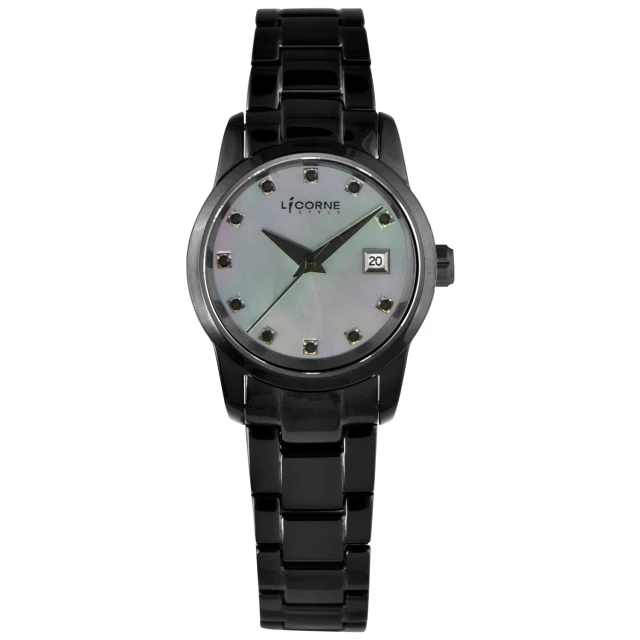【LICORNE】光彩印象時尚腕錶-全黑(LI029LBUI)