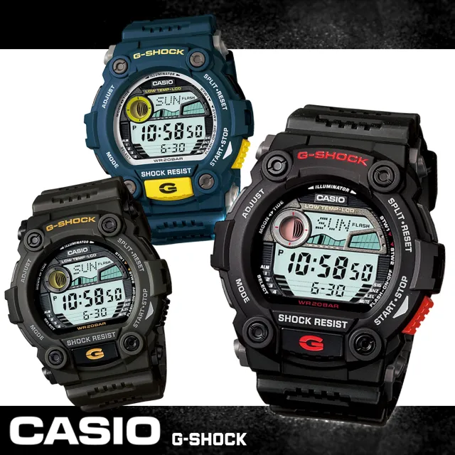 CASIO 卡西歐 G-SHOCK 系列 炫彩街頭潮流潮汐休閒腕錶(G-7900)