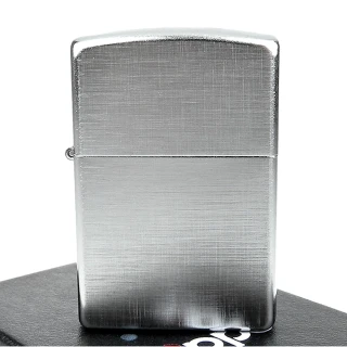 【ZIPPO】美系-Linen Weave-亞麻織紋拉絲刷紋鍍鉻打火機