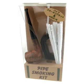 【柘製作所】日本進口-石楠木煙斗入門套組(直柄式煙斗、光面型)