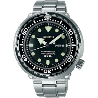 【SEIKO】PROSPEX 鮪魚罐頭 潛水錶50周年紀念錶-黑/48mm(7C46-0AG0C SBBN031J)