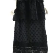 【SELF-PORTRAIT】小花細帶蕾絲層次長洋裝(黑色)
