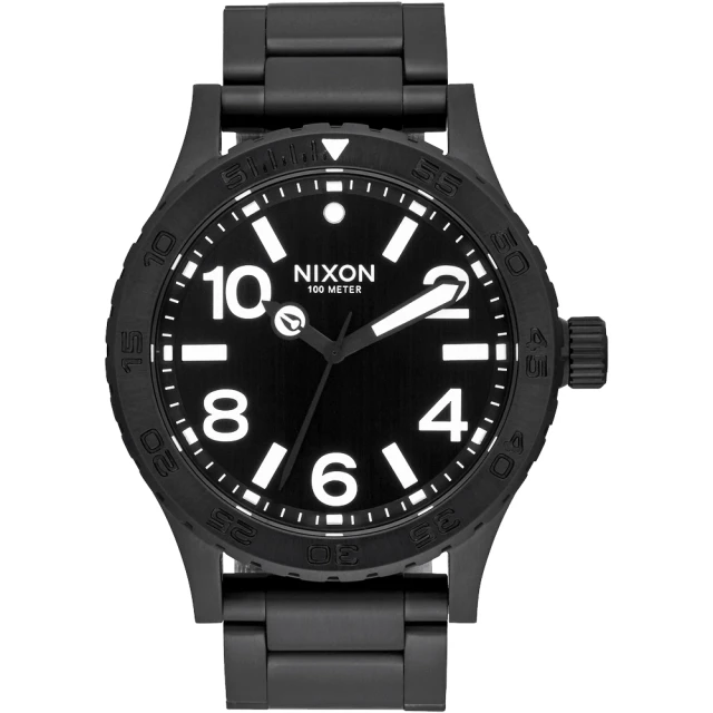 NIXON 46 品牌潮流躍動運動腕錶-黑(A916001)