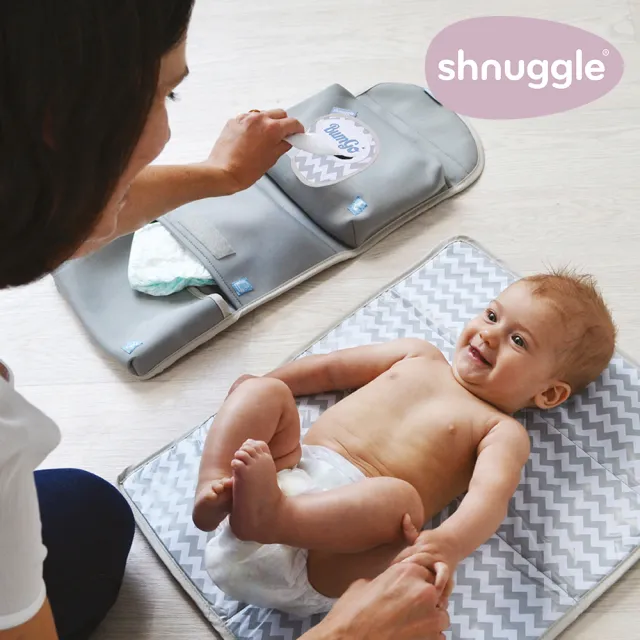 【Shnuggle】BumGo外出包含尿布墊(可放濕紙巾 掛於嬰兒手推車)
