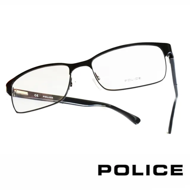 【POLICE】義大利警察都會款個性型男眼鏡(POV8797M531X  霧黑)