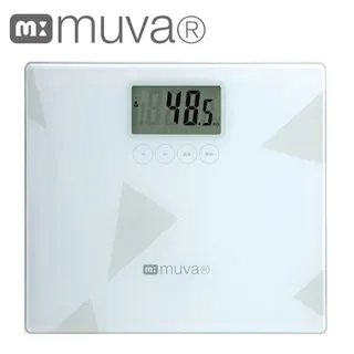 【muva】健康幾何學BMI電子體重計(典雅白)