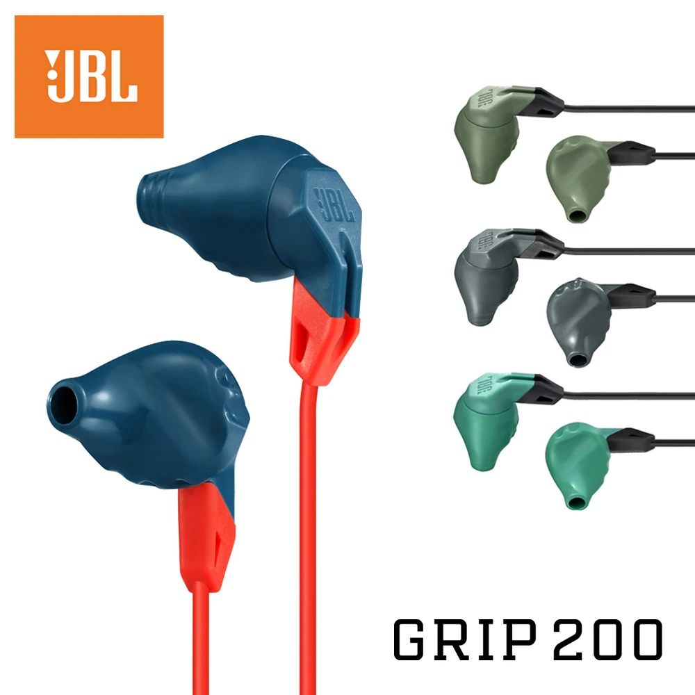 【JBL】Grip200 人體工學運動防汗線控耳機
