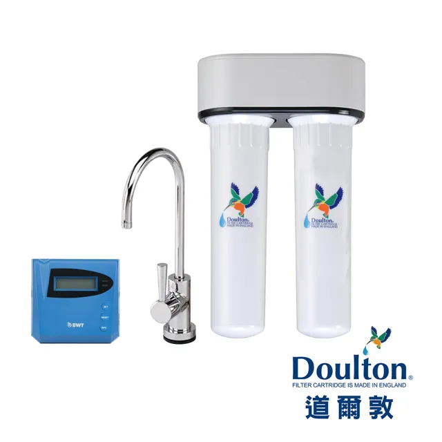 Doulton英國道爾敦 陶瓷濾芯顯示型雙管塑鋼櫥下型淨水器 Dip M12d Momo購物網