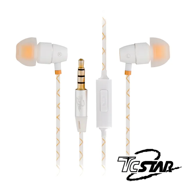 【TCSTAR】入耳式耳機麥克風/白色(TCE5020WE)/