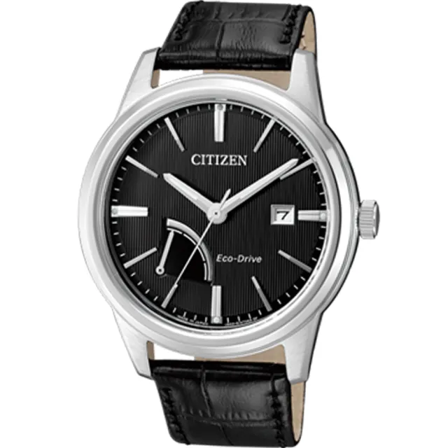 【CITIZEN 星辰】Eco-Drive 能量顯示紳士腕錶(AW7000-07E 黑)