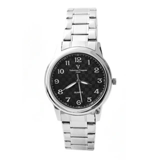 【范倫鐵諾?古柏】經典格紋不鏽鋼手錶對錶 原廠公司貨