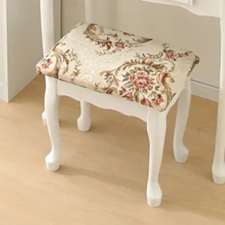 【C&B】英倫風歐式收納化妝椅(兩色可選)