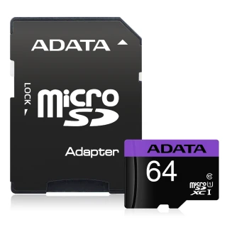 【ADATA威剛】Premier microSDXC UHS-I U1 64G記憶卡(附轉卡)