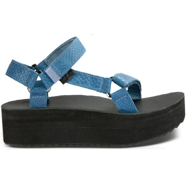 【TEVA】W FLATFORM UNIVERSAL EVERGLADE 女織帶厚底涼鞋 藍色蛇紋皮革(1012471-BLU)