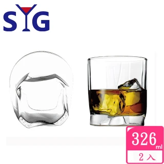 【SYG 台玻】玻璃造型四方底威士忌杯326cc(二入組)