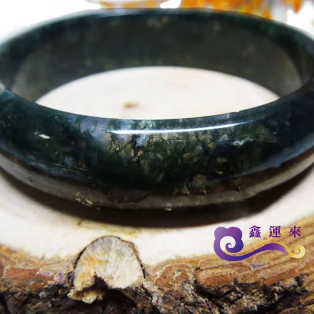 【鑫運來】水草瑪瑙如墨手鐲(手圍#17#18#19)