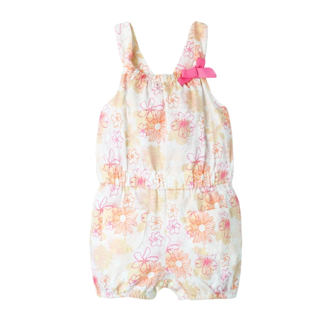 【baby童衣】任選 滿版印花俏皮吊帶連身衣 61135(淡粉)