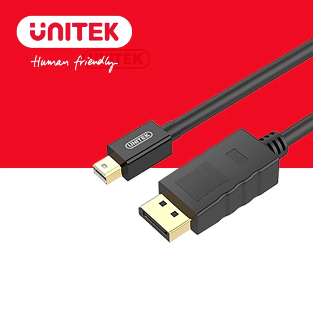 【UNITEK】Mini DisplayPort to DisplayPort 1.2版傳輸線2M Y-C611BK(Display)