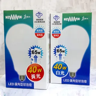 【NEWWIN】臺灣製 40W 全電壓LED廣角型球泡燈(白光/黃光-大型防水燈泡)