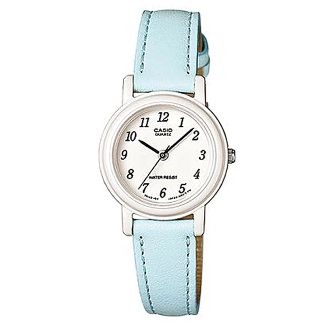【CASIO】薄型輕巧指針錶-粉藍(LQ-139L-2B)