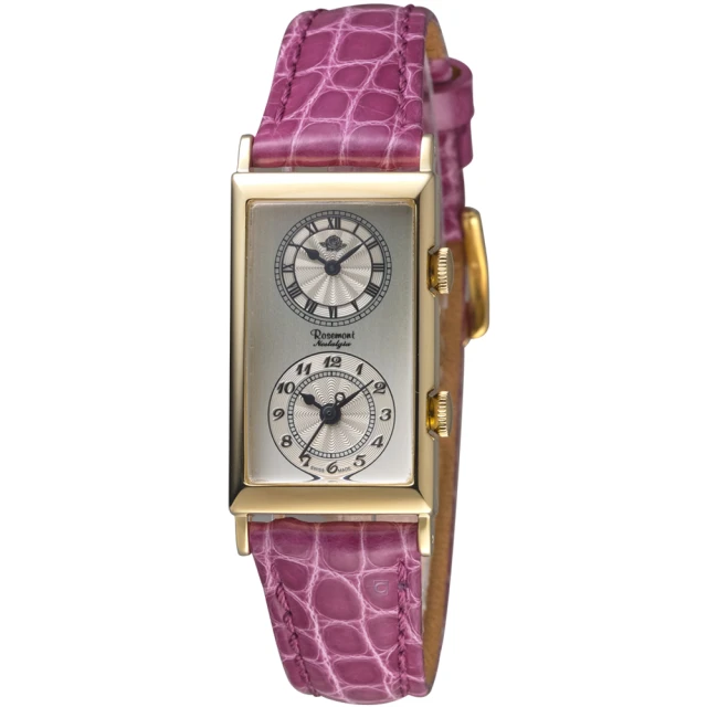 【玫瑰錶 Rosemont】雙時區典雅時尚腕錶   母親節(TN010-01-LVO)