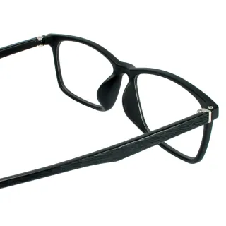 【麟武-造】TR90光學仿木光學眼鏡-方框(亮黑/霧黑 #1806)