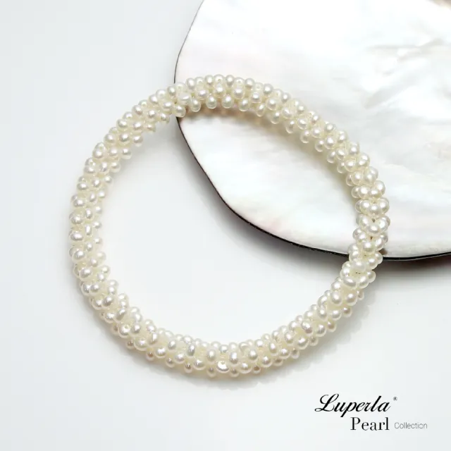【大東山珠寶】浪漫純白珍珠手環 歐美古典編織珠寶(時尚珍珠)