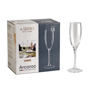 【Arcoroc】感觀高腳香檳杯160cc(六入組)