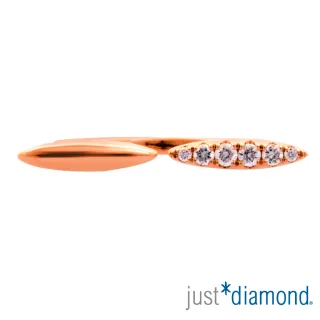 【Just Diamond】18K玫瑰金鑽石戒指-眨眼