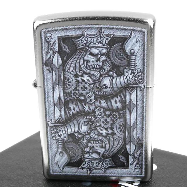 【Zippo】美系~Steampunk King Spade-蒸氣龐克老K圖案打火機