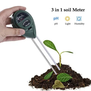 【LOTUS】三合一土壤測試計 測濕度/酸鹼度/光照度