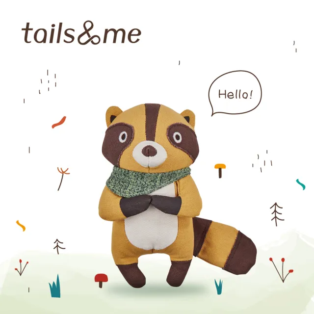 【tails&me 尾巴與我】填充玩具 浣熊雷米(減低孤單及問題行為)