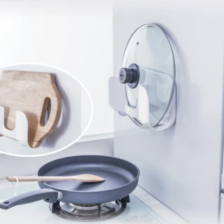 【3M】無痕防水收納-廚房鍋蓋砧板架 免釘免鑽