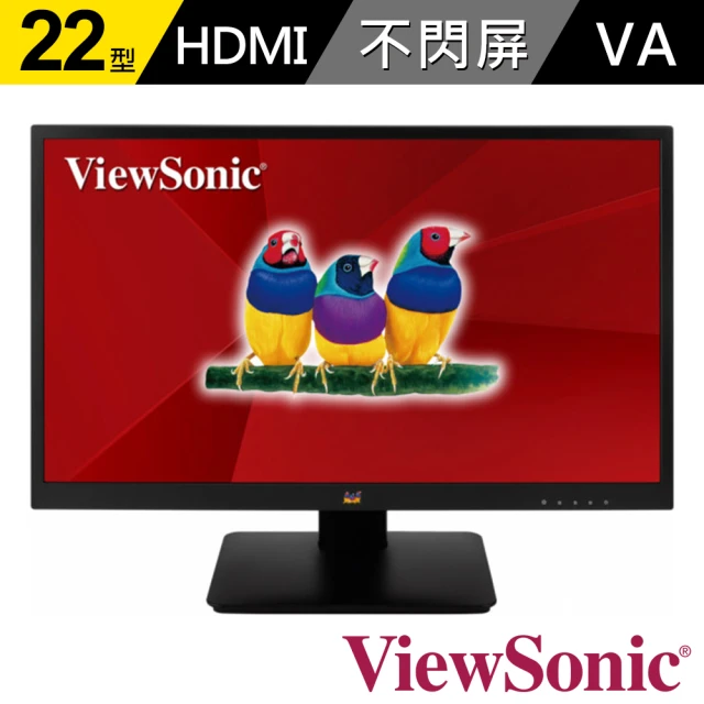 【ViewSonic 優派】VA2205-MH 22型VA 1080p 家用、商用螢幕