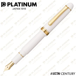 【PLATINUM 白金】#3776 CENTURY 象牙白 14K 鋼筆(CHENONCEAU WHITE 舍農索城堡)