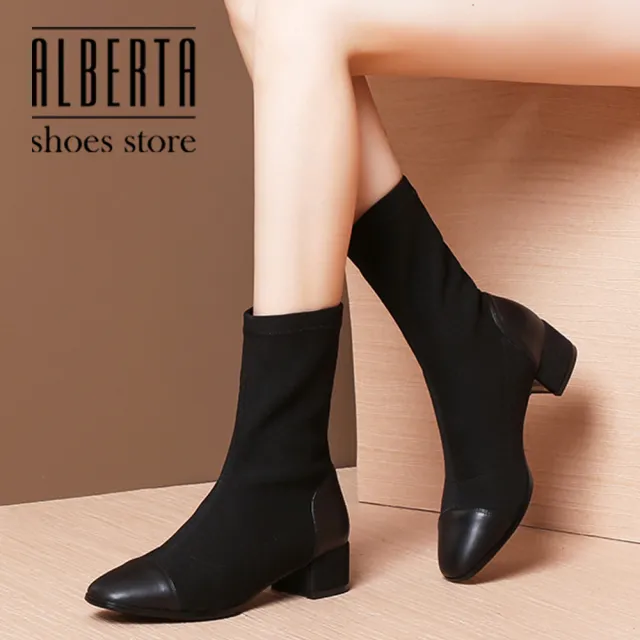 【Alberta】靴子-跟高3.5CM