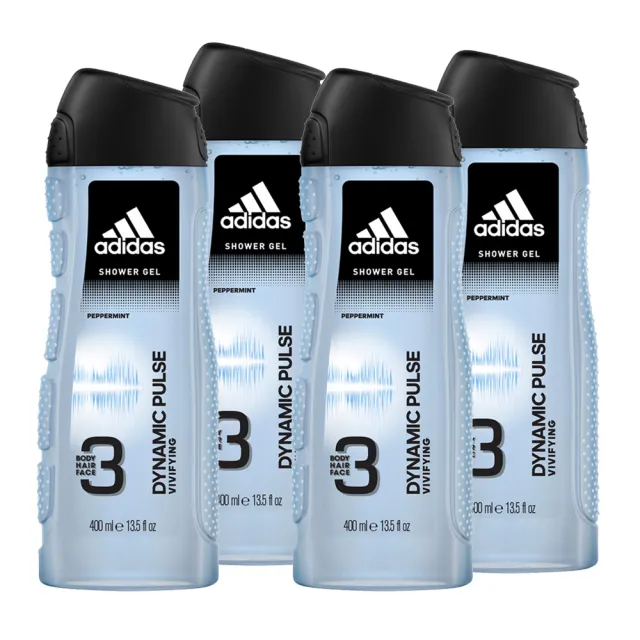 Adidas愛迪達 男用三效潔顏洗髮沐浴露 青春活力400ml 2入組 Momo購物網