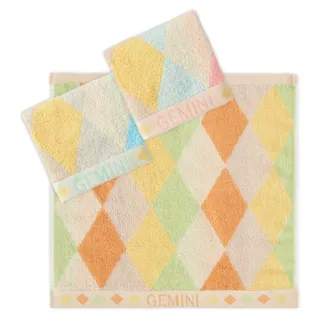 【Gemini 雙星】彩漾色紗菱格方巾