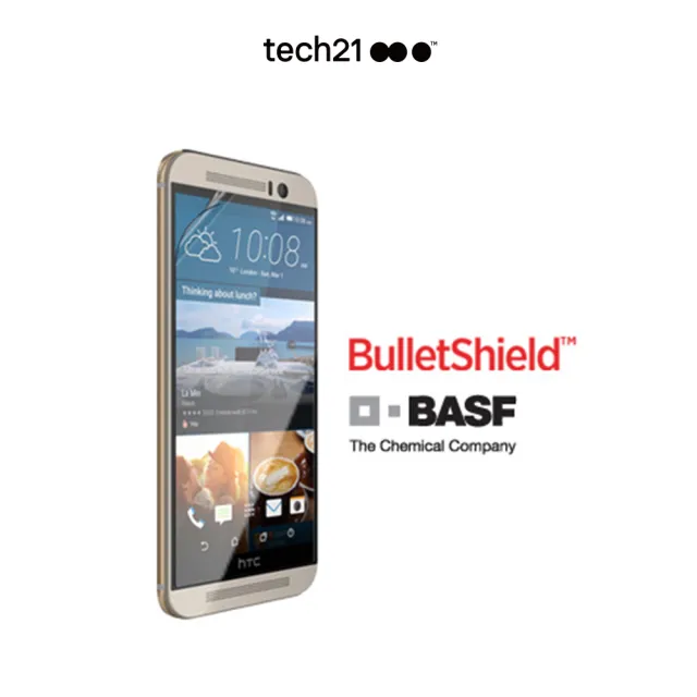【tech21】英國Tech21超衝擊防撞抗刮修復螢幕保護貼-HTC