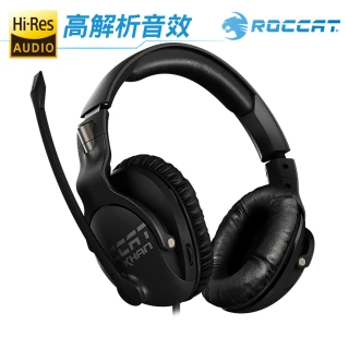 【ROCCAT】KHAN PRO 悍音系列 專業版高解析電競耳機-黑(全球第一款Hi-Res電競耳機)