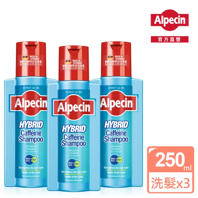 Alpecin 雙動力咖啡因洗髮露250mlx3 Alpecin德國 Etmall東森購物網