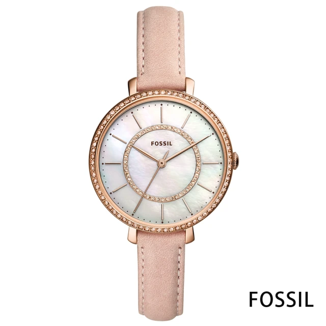 【FOSSIL】驚艷全場美鑽雙錶圈女錶-白貝面x36mm(ES4455)