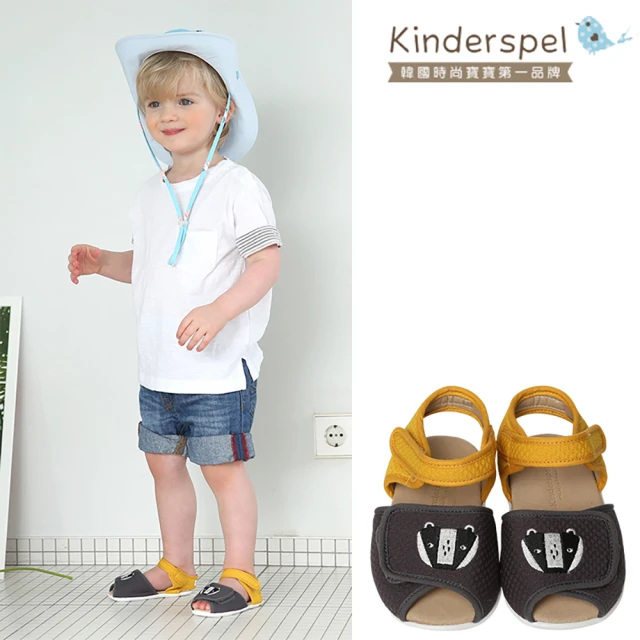 【Kinderspel】超透氣寶寶涼鞋(浣熊寶寶)
